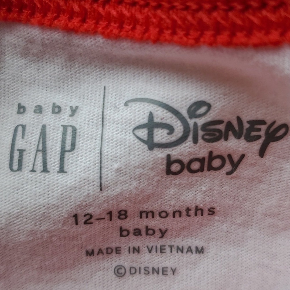 Gap Disney baby white & red onsie with Mickey Mouse size 12 -18 month - Picture 3 of 7
